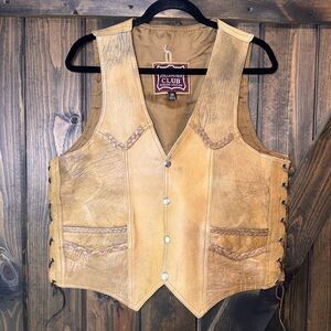 Leather Club Harley Davidson Biker Vest